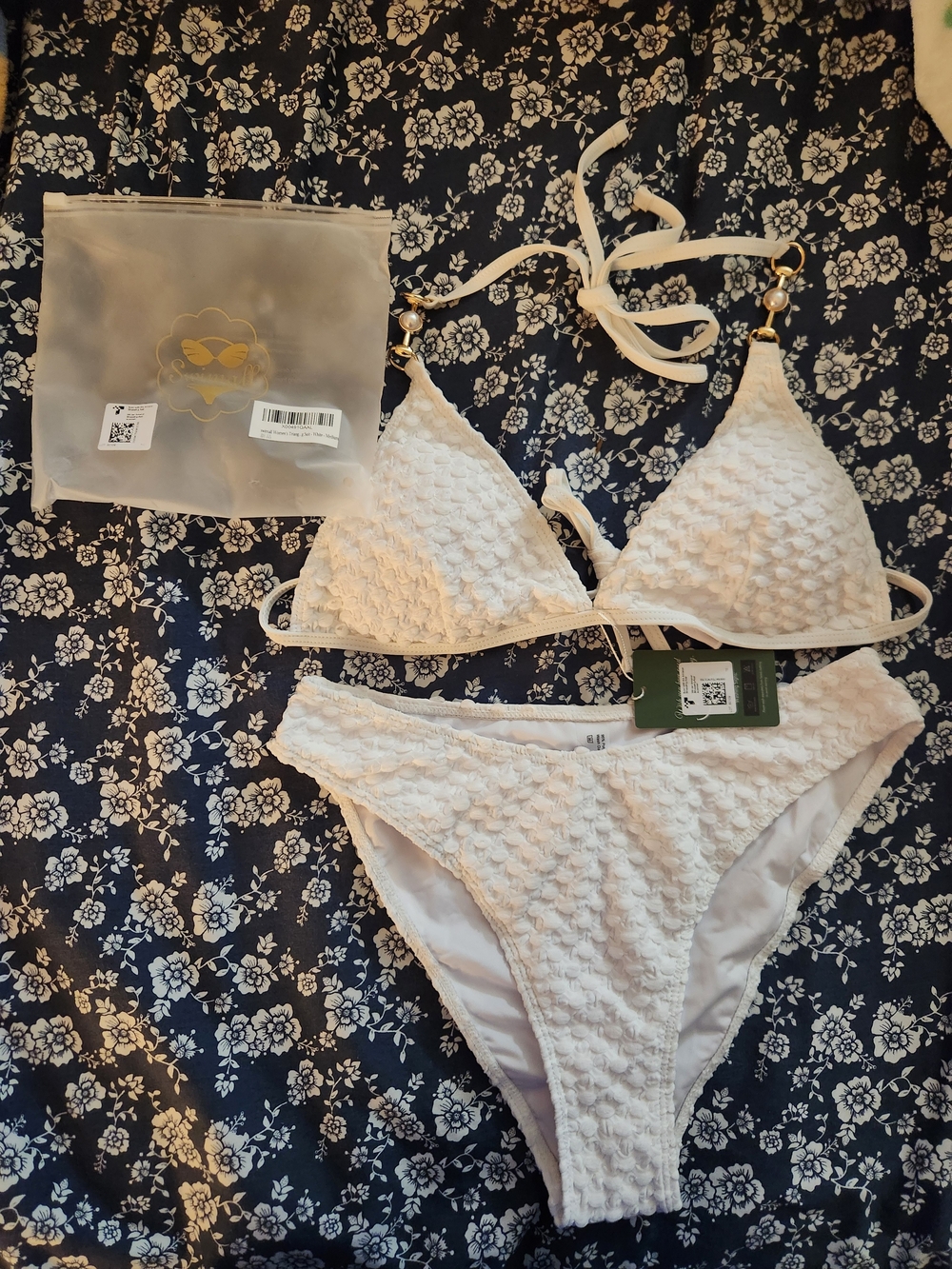 NWT! Swimall Women's Triangle Halter Cheeky Bikini Set - M